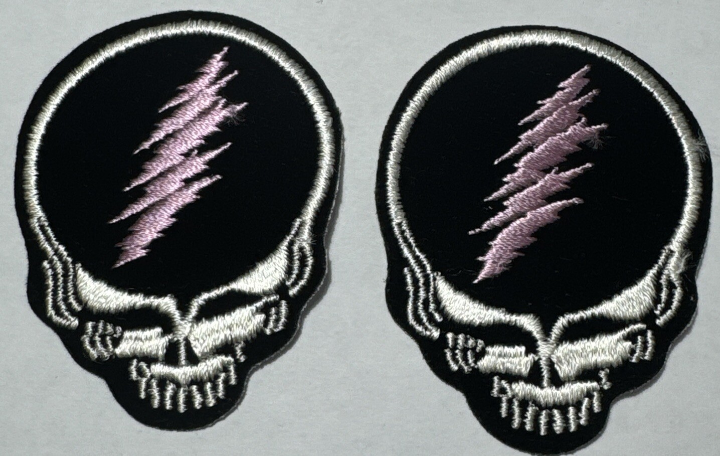 Lot Of 2!Grateful Dead B&W Steal Your Face Patch
