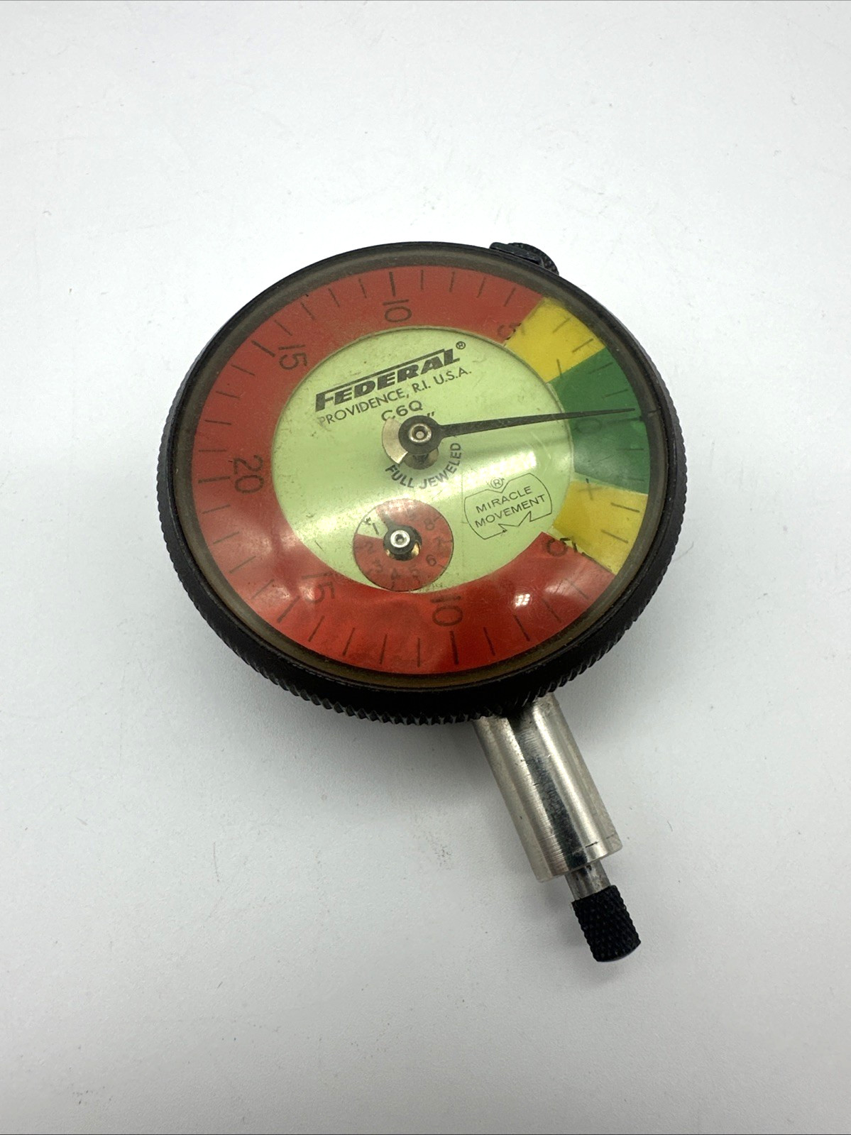 FEDERAL C6Q .001" Dial Indicator Full Jeweled vintage Made in USA