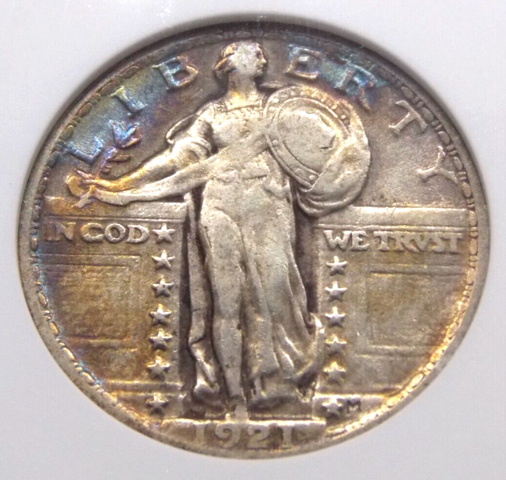 1921 "P" Standing Liberty Quarter SLQ 25c ANACS EF45 #193 Extra Fine *SOAPBOX*