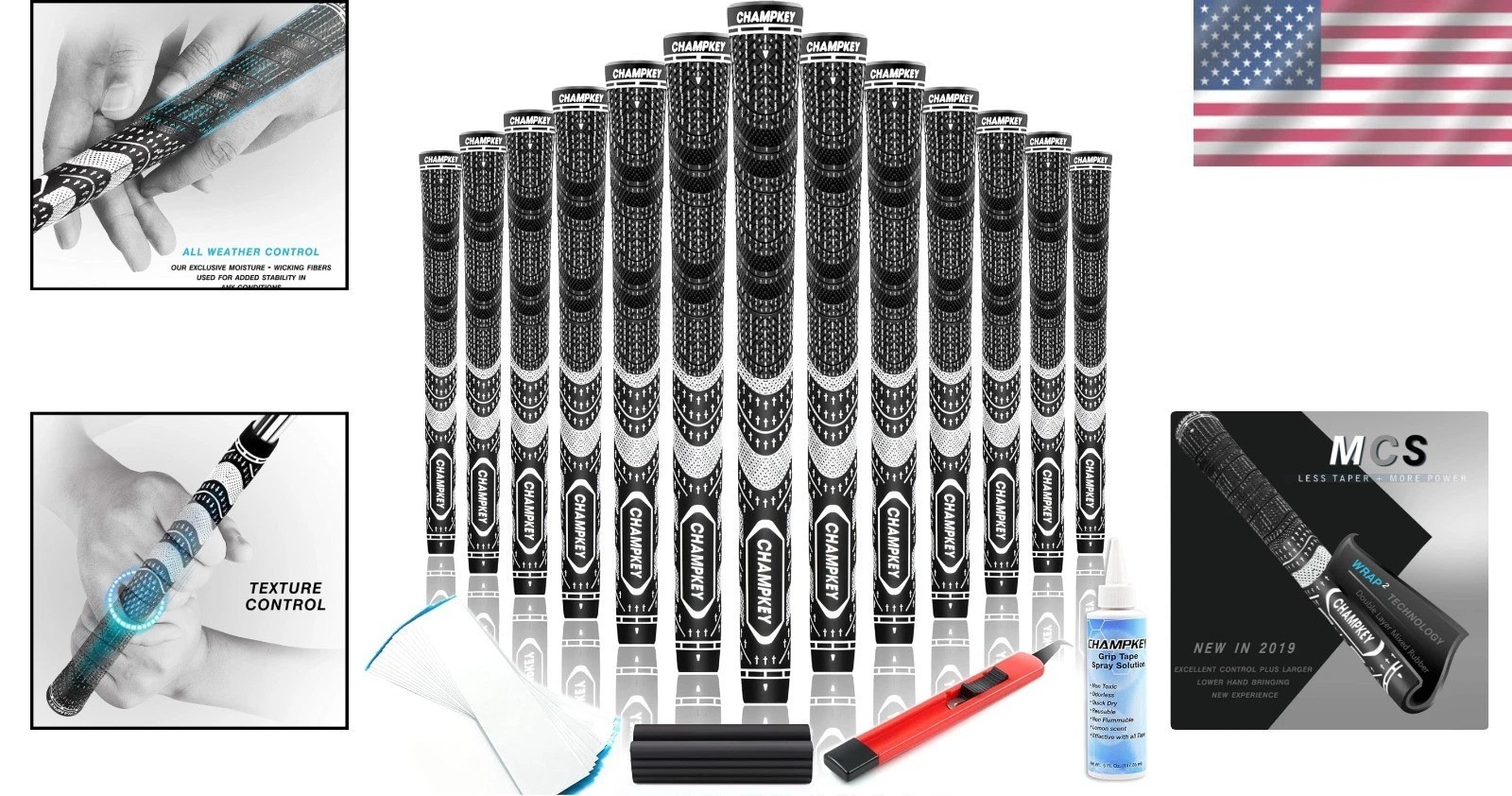 Hybrid Golf Grips 13 Pack - All Weather Performance