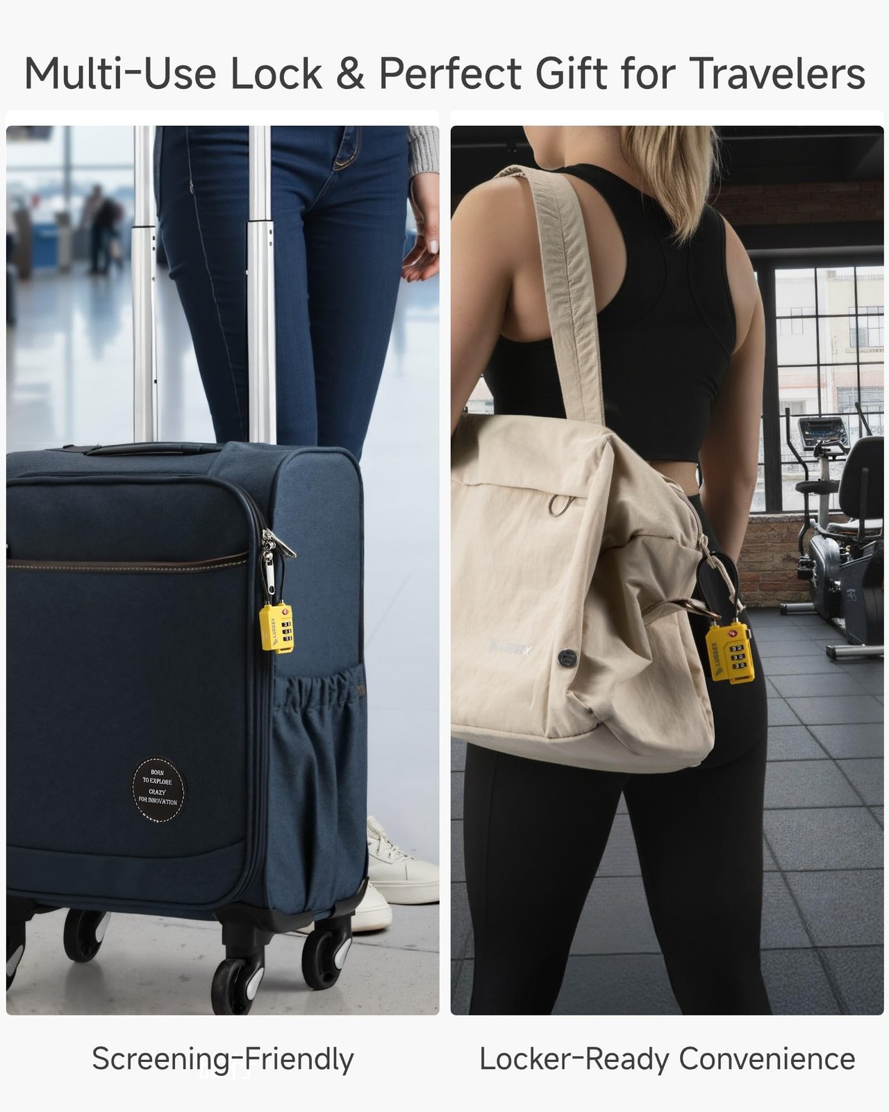LUGGEX TSA Locks for Luggage, Suitcase Locks TSA Approved, Luggage Locks, Eas...