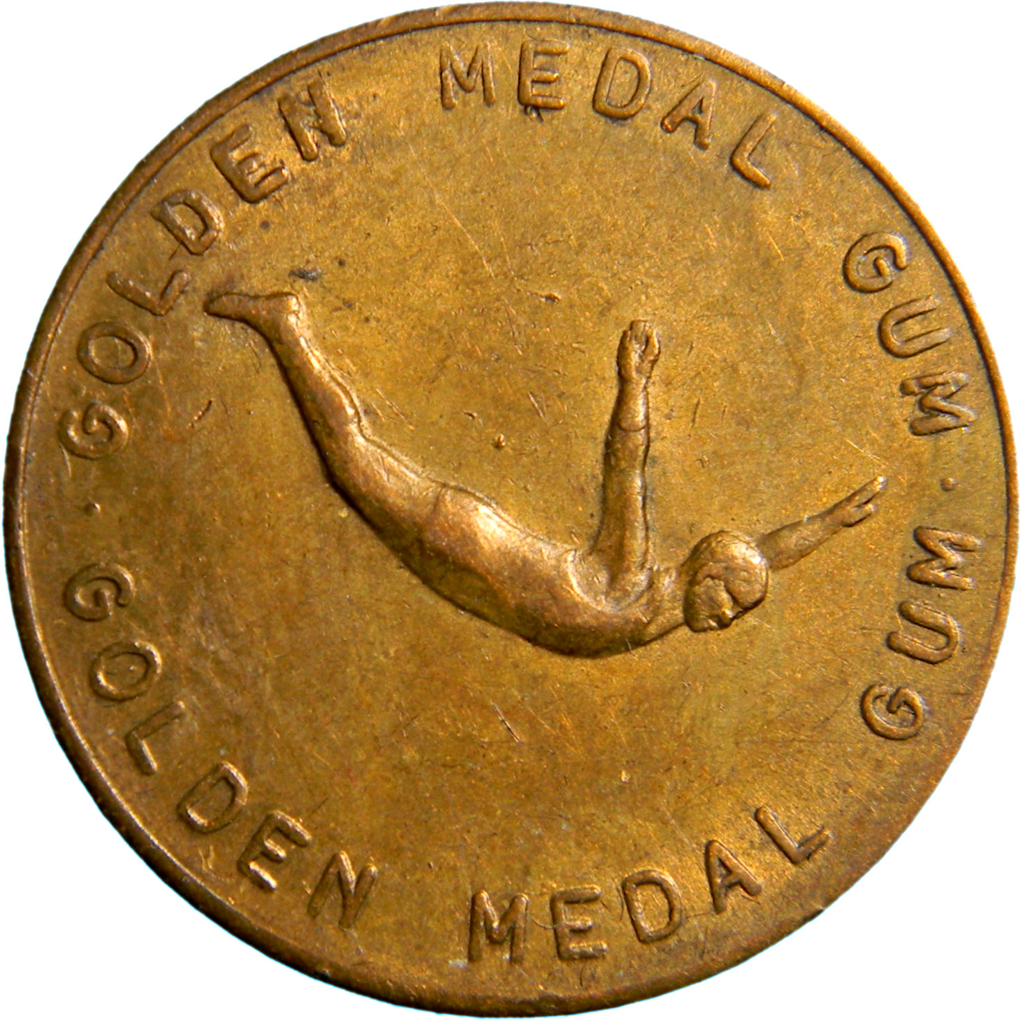 UK Golden Medal Gum Diving Token (03127)