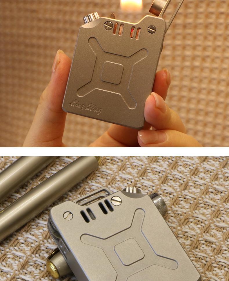 Creative CNC Fuel Lighter Mechanical Catapult Design Stainless Steel Refillable