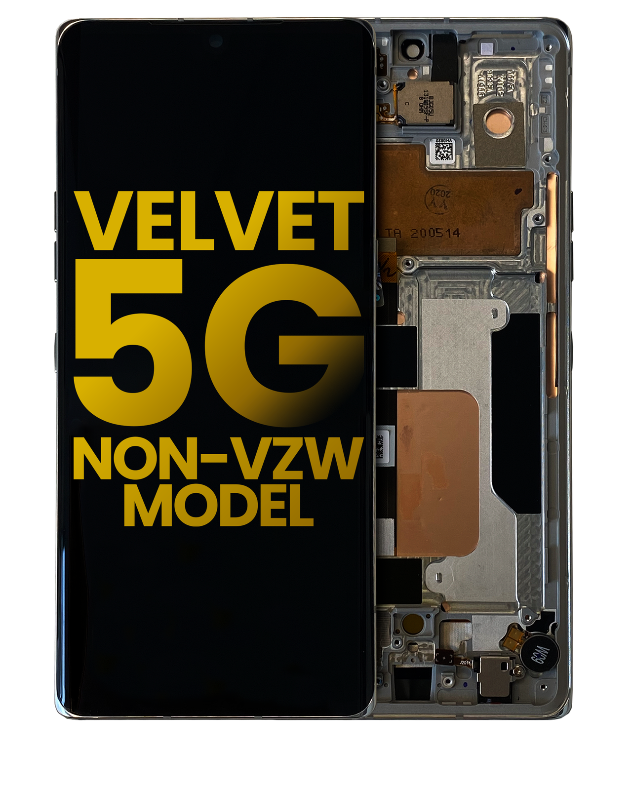 OLED Assembly With Frame Compatible For LG Velvet 5G Non-Verizon UW Frame - Gray