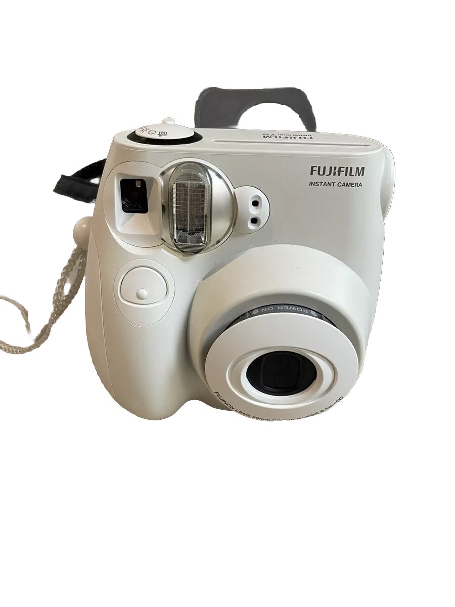 Fujifilm Instax Mini 7S White Auto Focus Built-in Flash Light Camera + Case Nice