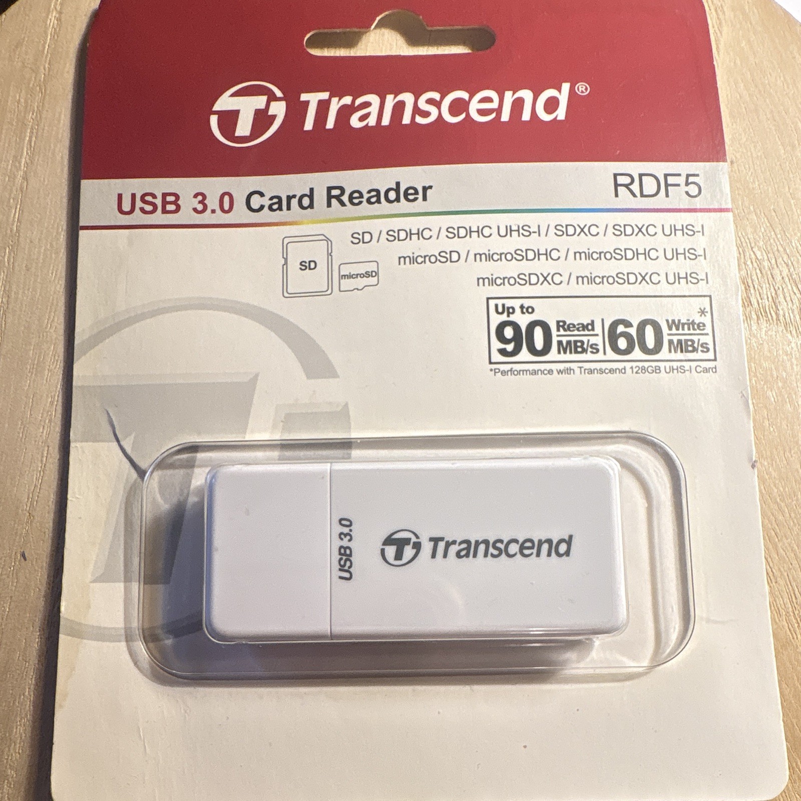 Transcend RDF5 TS-RDF5W USB 3.0/2.0 Card Reader SD/SDHC/SDXC microSD