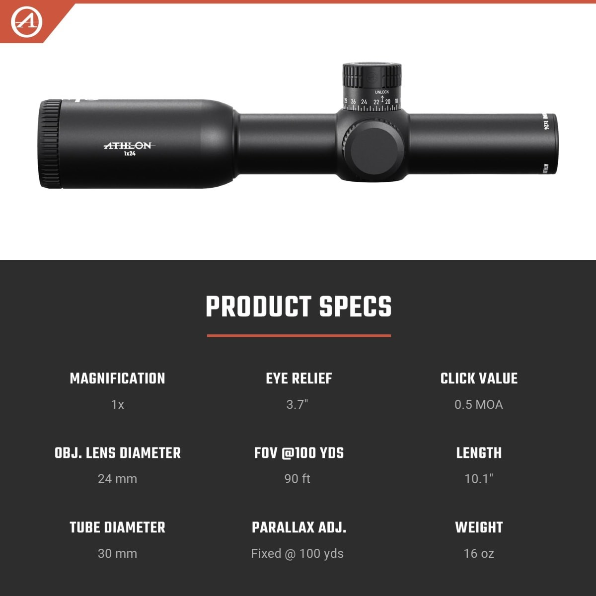 Muzzleloader Scope - Athlon Talos HMR 1x24mm