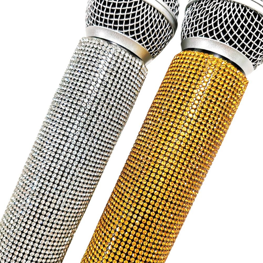 Simulation Microphone Singing Practic Props Fake Silver Z1X29554
