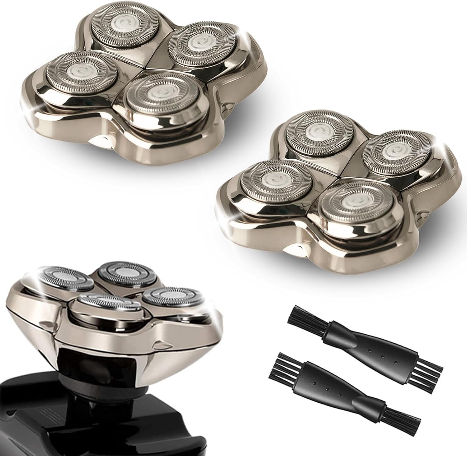 "2Pack Pro 4 Shaver Replacement Heads for Skul Pitbulls Gold PRO, Silver PRO, Pl