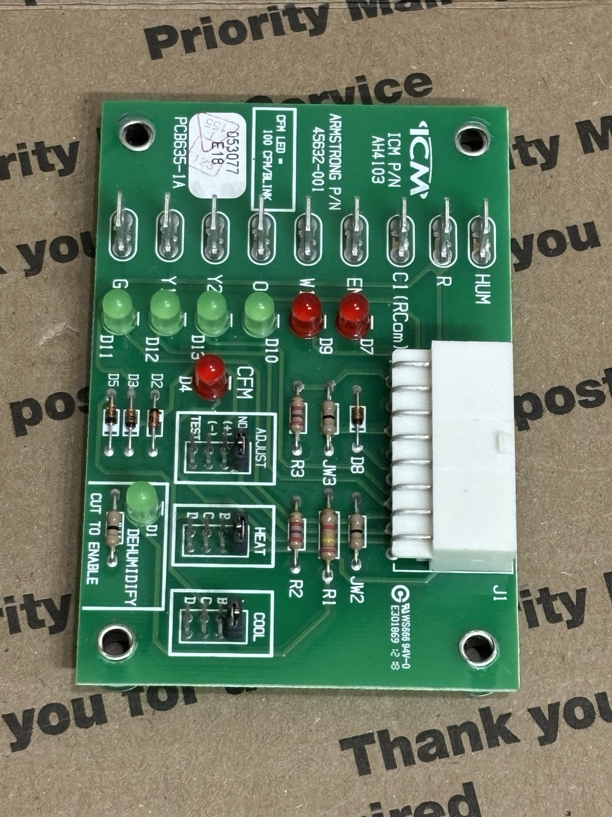Armstrong 45632-001 ECM Blower Control Board ICM AH4103 PCB635-1 🔥Checked