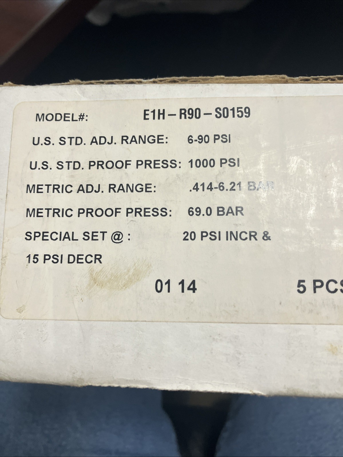 barksdale pressure switch E1H-R90-S0159