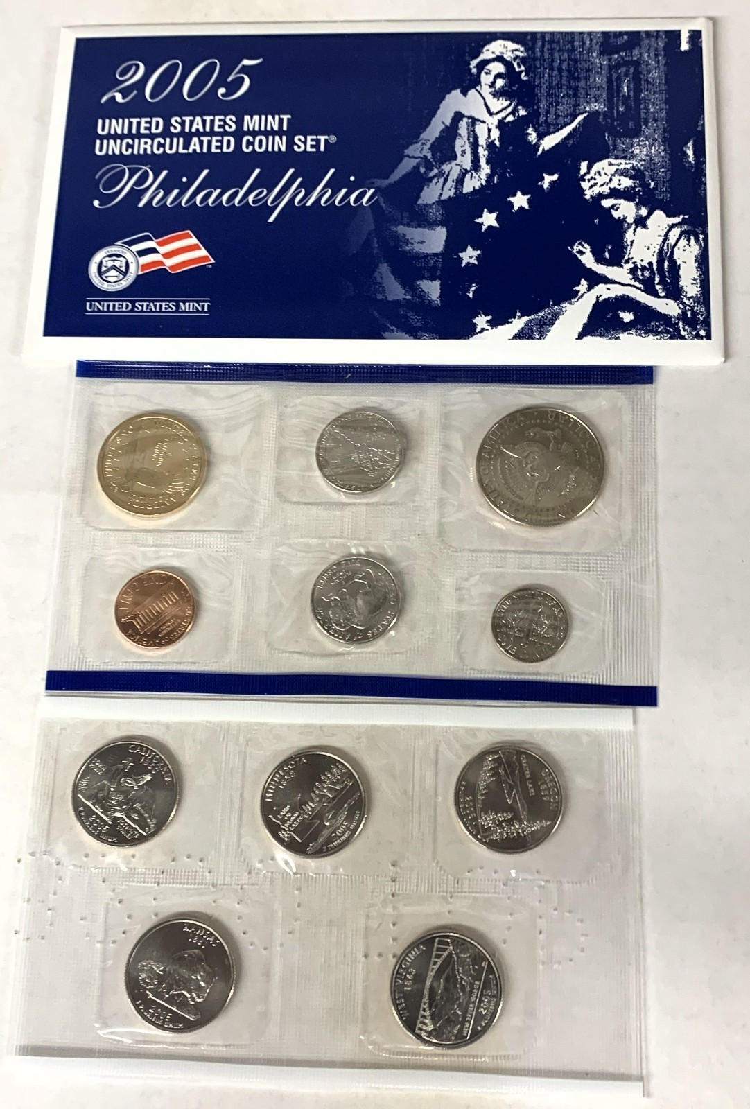 C10165 U.S. UNCIRCULATED MINT SET P & D COINS 2005
