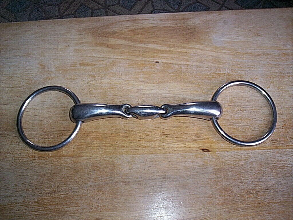 Used Stainless Oval Link Loose Ring Bit  5 1/2" Mouth