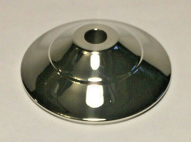 New 1 1/2" Polished Nickel Finish Spun Brass Vase Cap, Lamp Cap, 1/8 IP VC601N