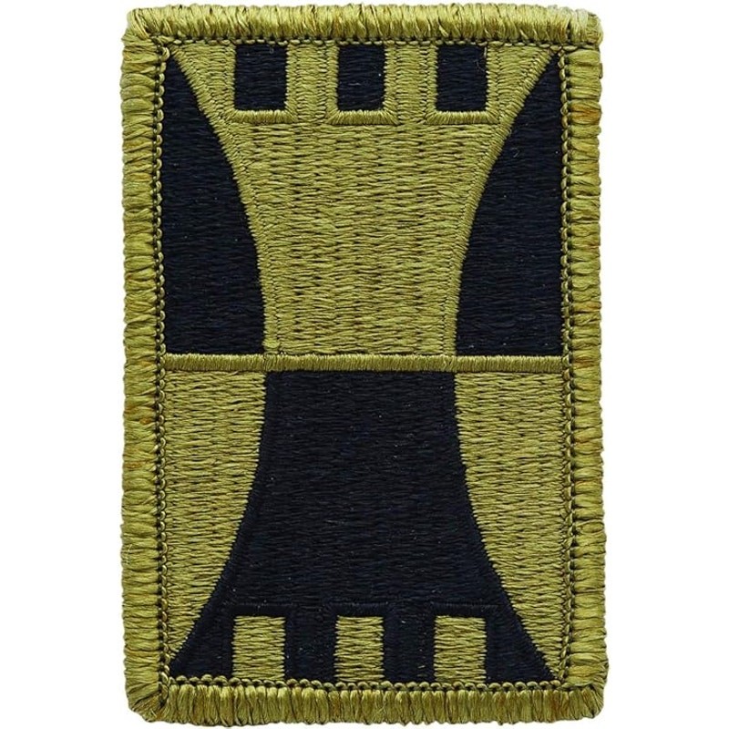 US Army 416th Engineer Command SSI Patch Subdued Bagby Green Hook Back 3" × 2"