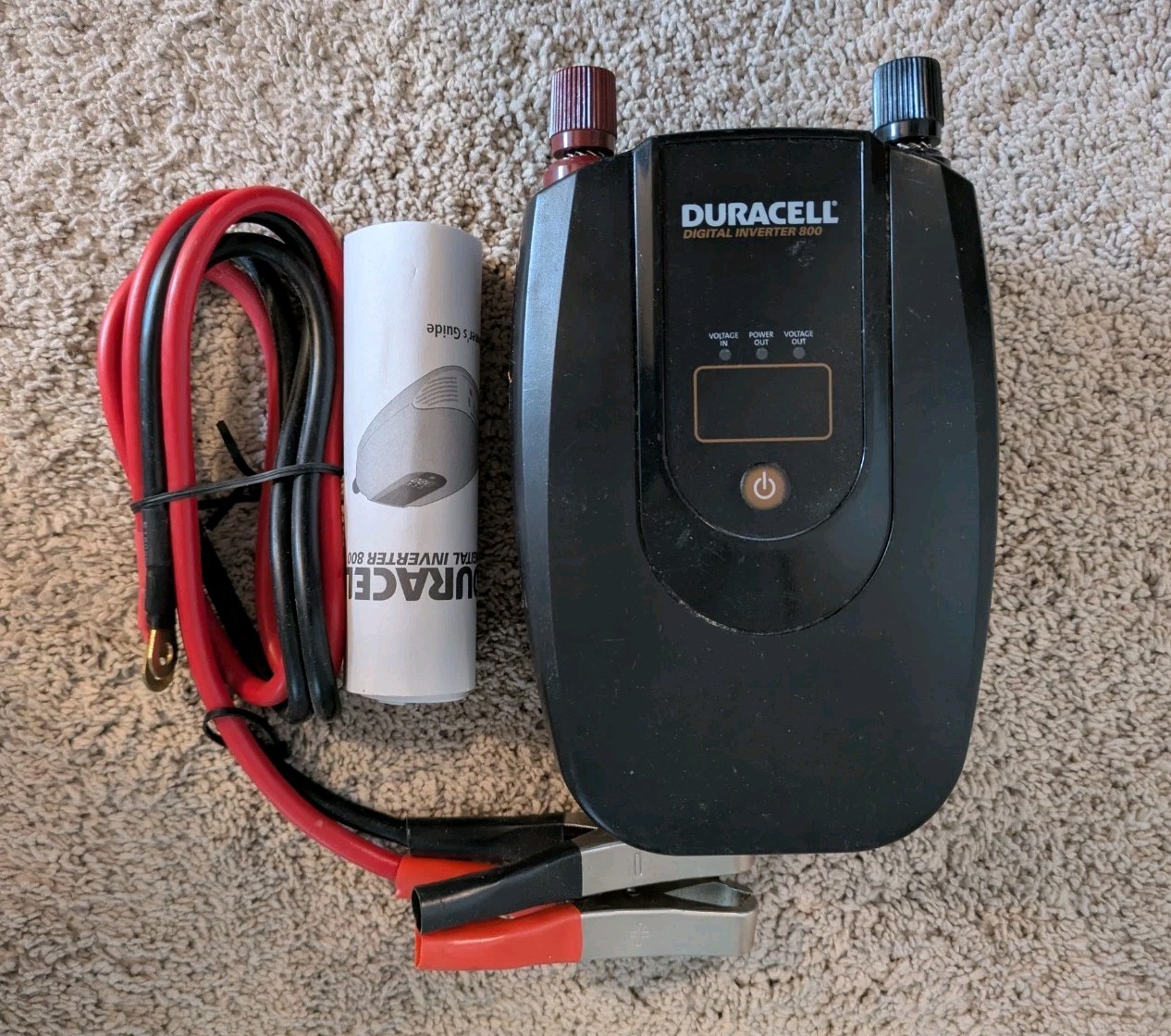 New Duracell Digital Inverter 800 with Owner's Guide and 12 V Battery Cable