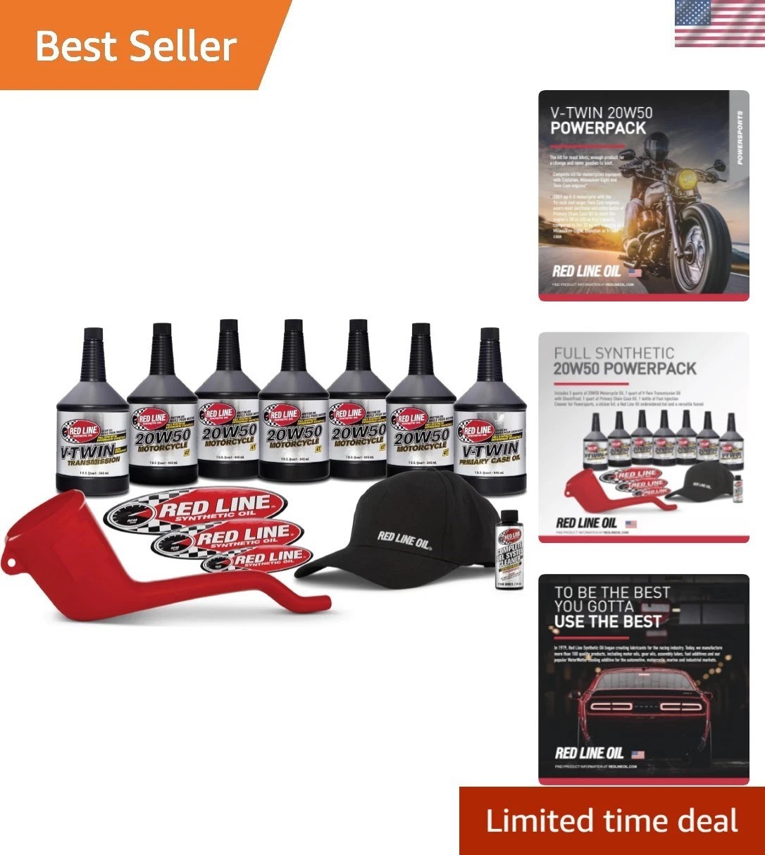 90226 20W50 Powersport Motor Oil V-Twin - 1 Powerpack Kit