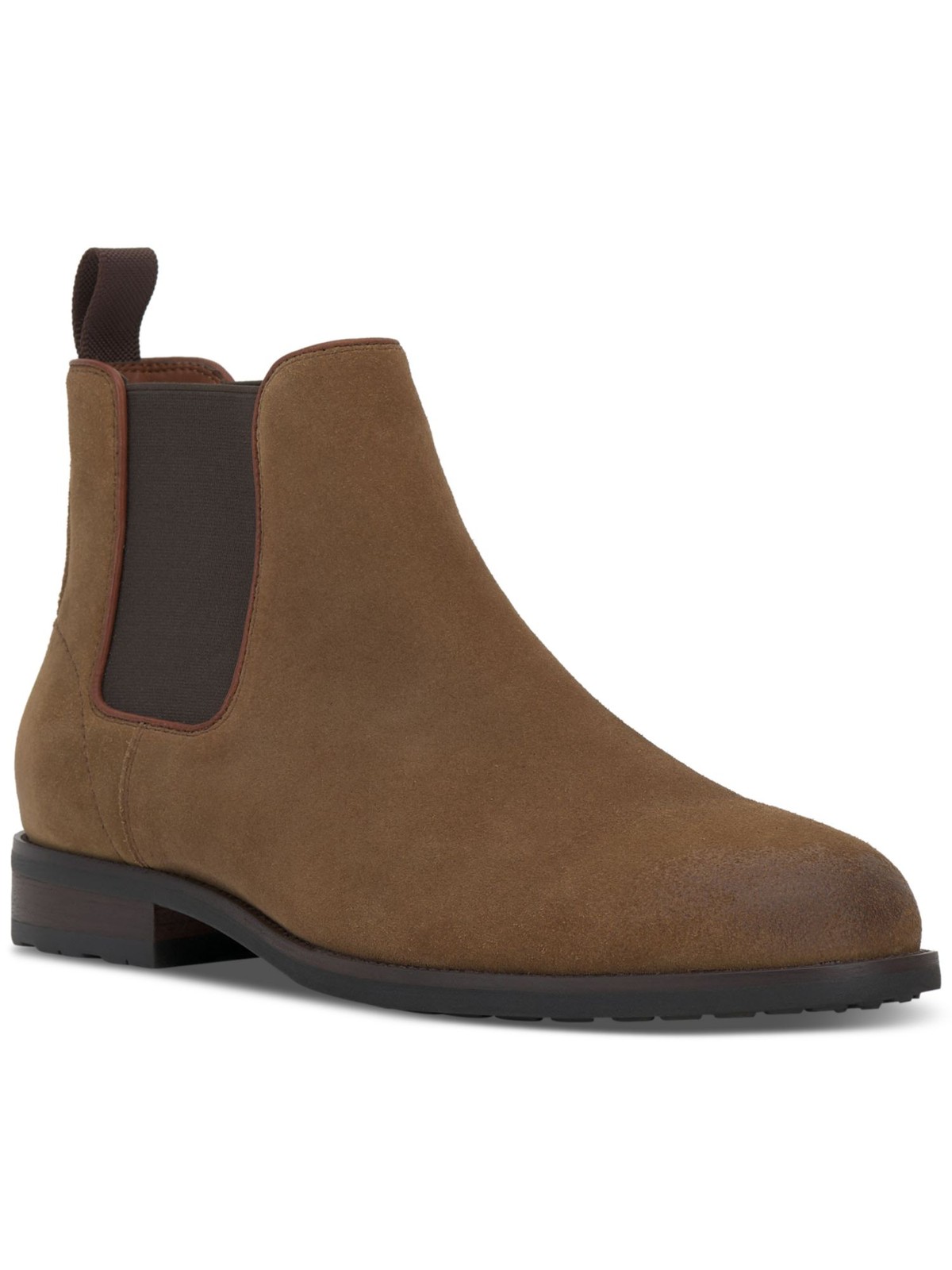 VINCE CAMUTO Mens Brown Pull Tab Lieven Toe Block Heel Leather Chelsea 11 M