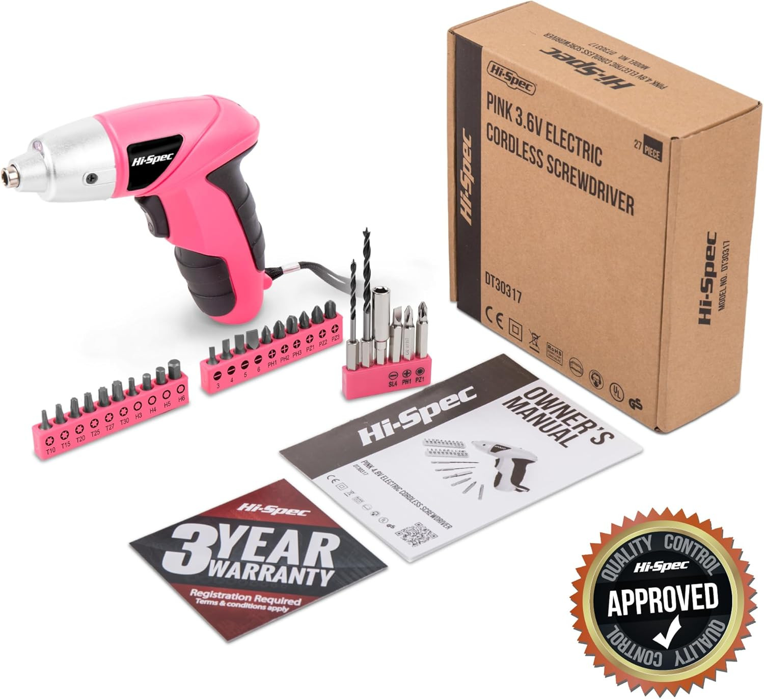 Small Electric Screwdriver, Mini Drill Set, Rechargeable 3.6V Cordless Screwdriv