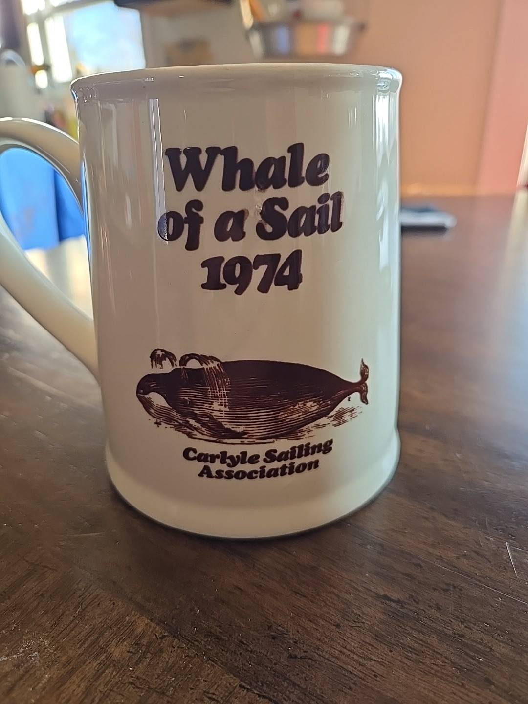 Csa 1974 Whale Of A Sail  Mug CARLYLE SAILING ASSOCIATION