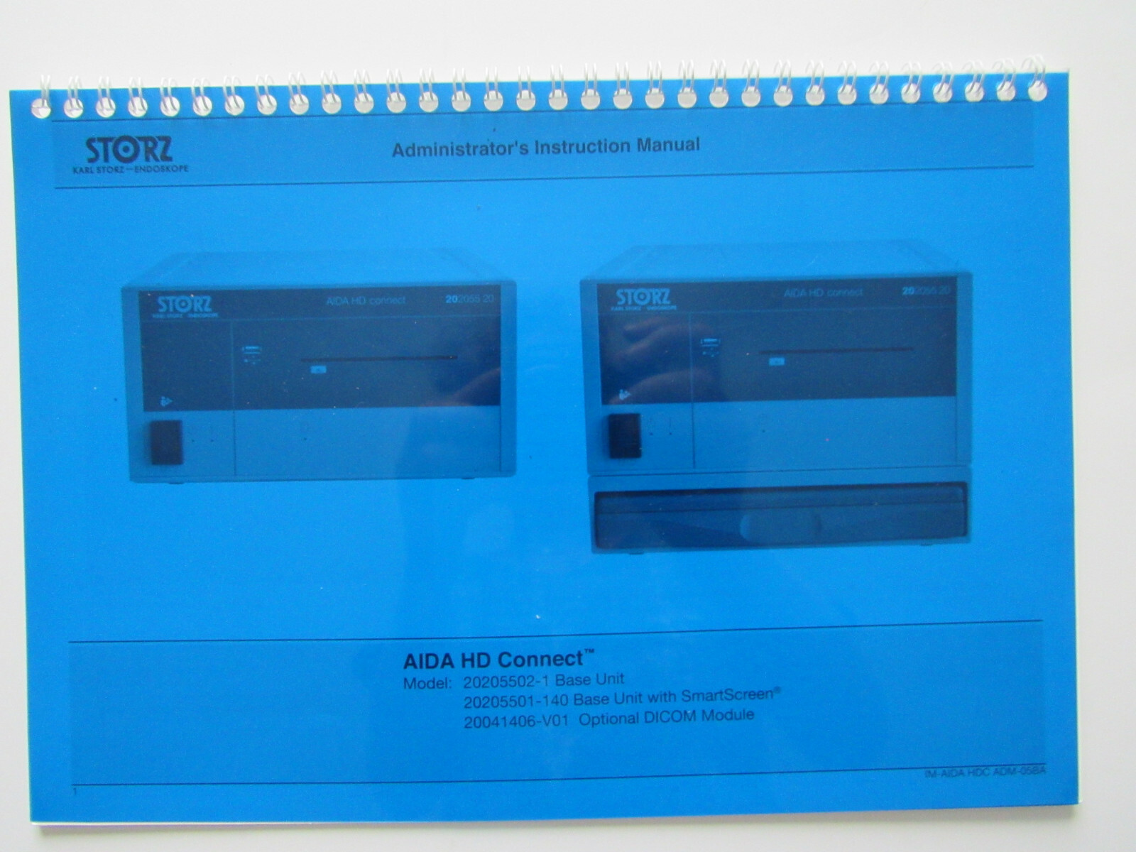 Storz ADMISTRATOR'S Manual AIDA HD Connect 20205502, 20205501-140, 20041406-V01