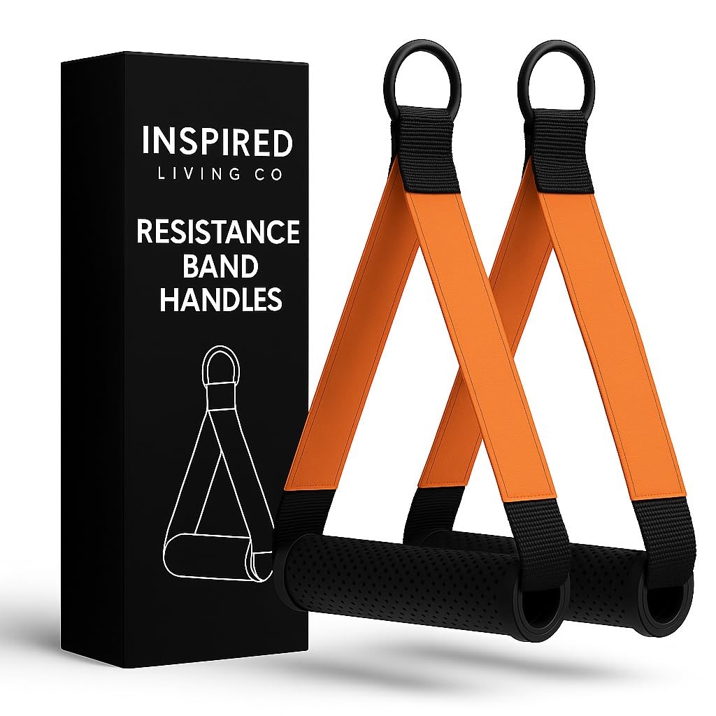 Inspired Living Co. D Handle Cable Attachment 2-Pack – Heavy-Duty Gym Cable H...