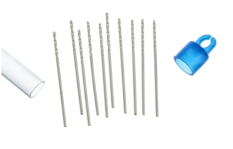 #80 10pc Mini HSS Wire Gauge Twist Drill Bit Metal Working Drilling 0.015" Shank