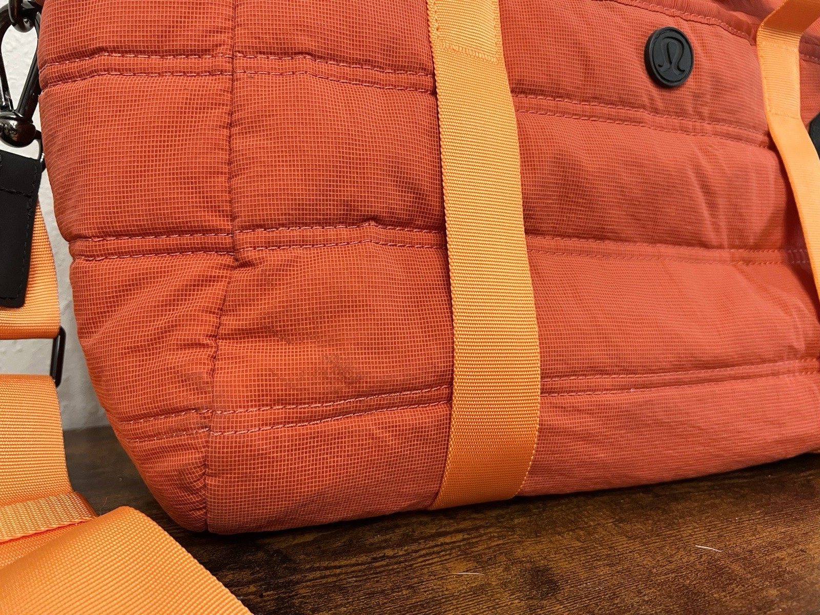 Lululemon Dash All Day Duffel Brick Orange Crossbody Strap Yoga Gym Travel