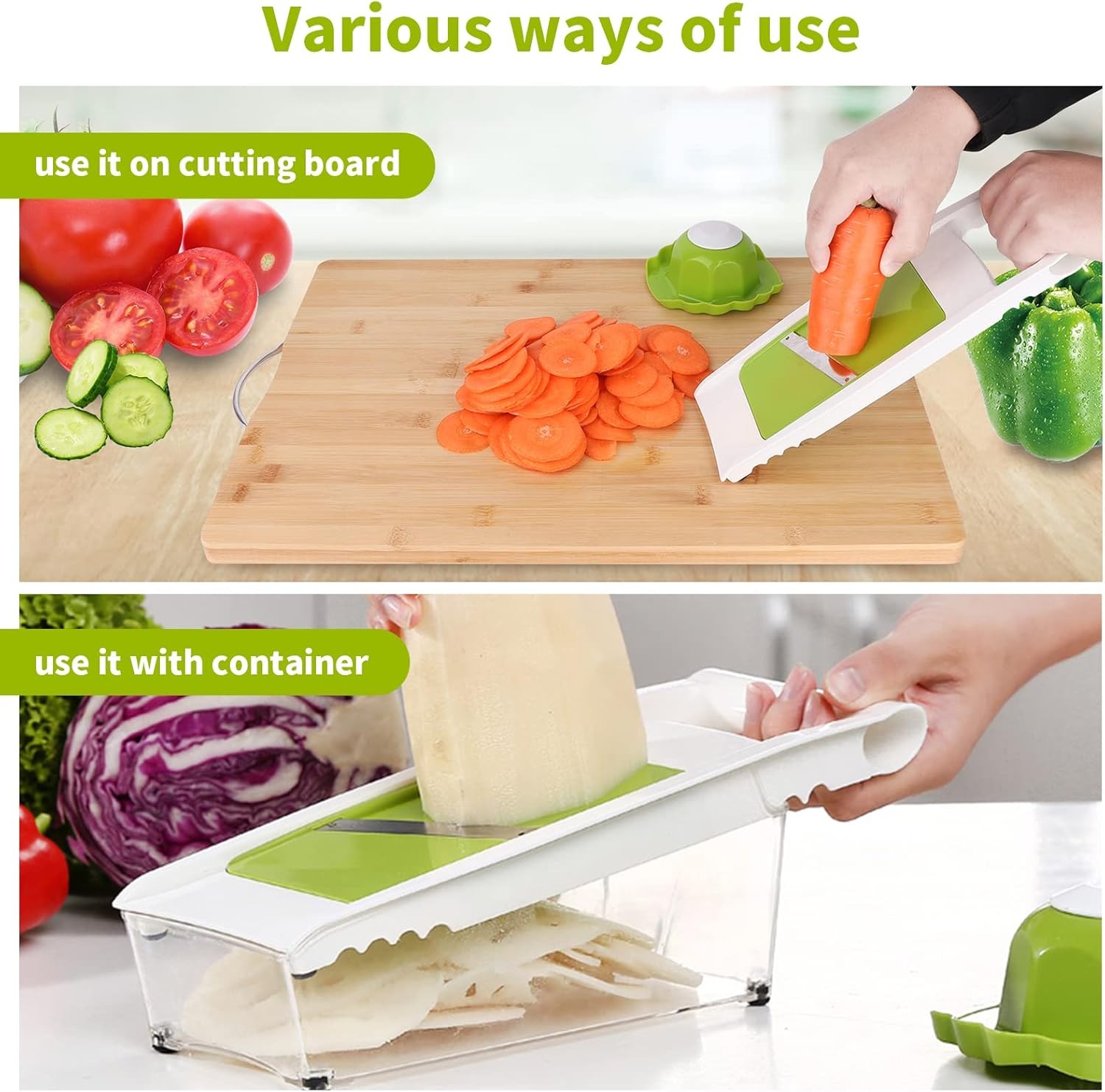 Graters For Kitchen, Cheese Grater with Container, Mandoline Slicer For Kitchen,