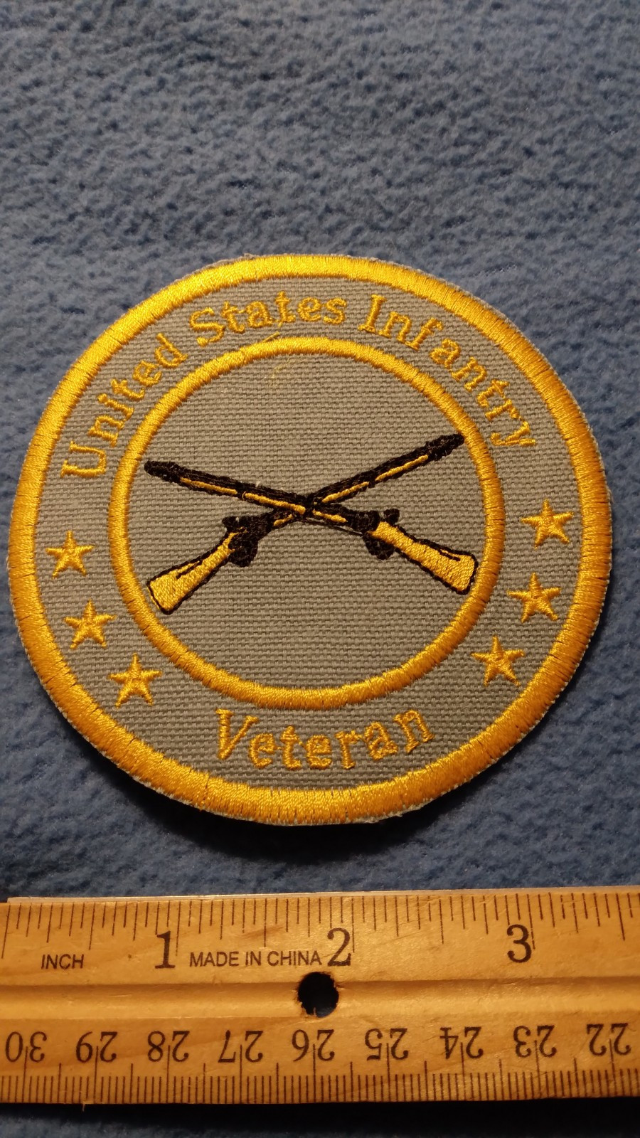 UNITED STATES ARMY INFANTRY VETERAN PATCH - MINT - 4 INCH