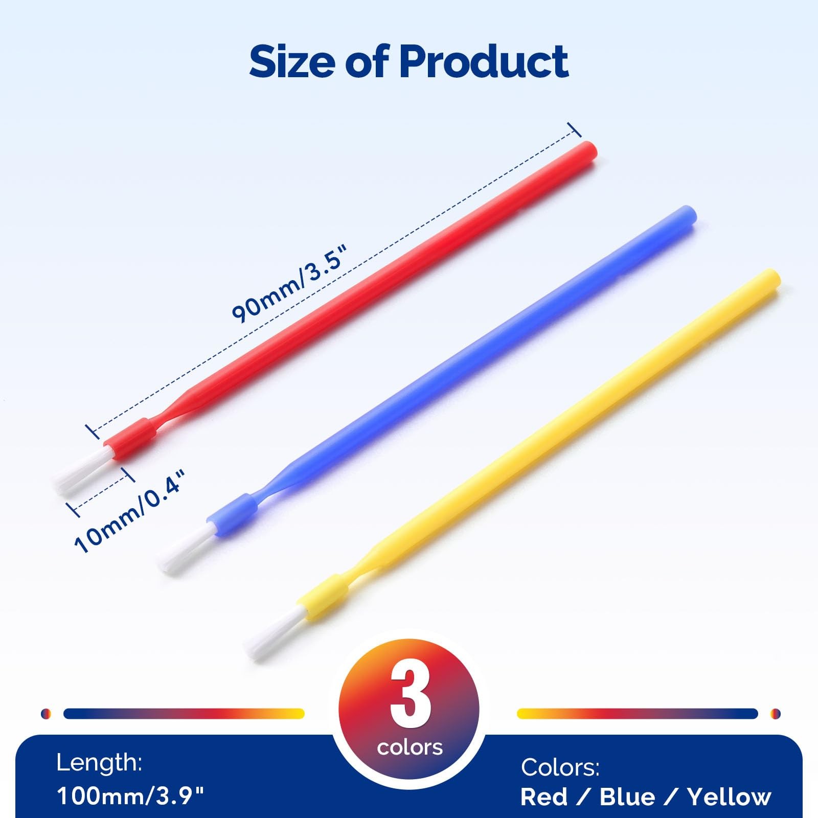 400pcs Disposable Dental Micro Applicator Brushes with Bendable White Brush T...
