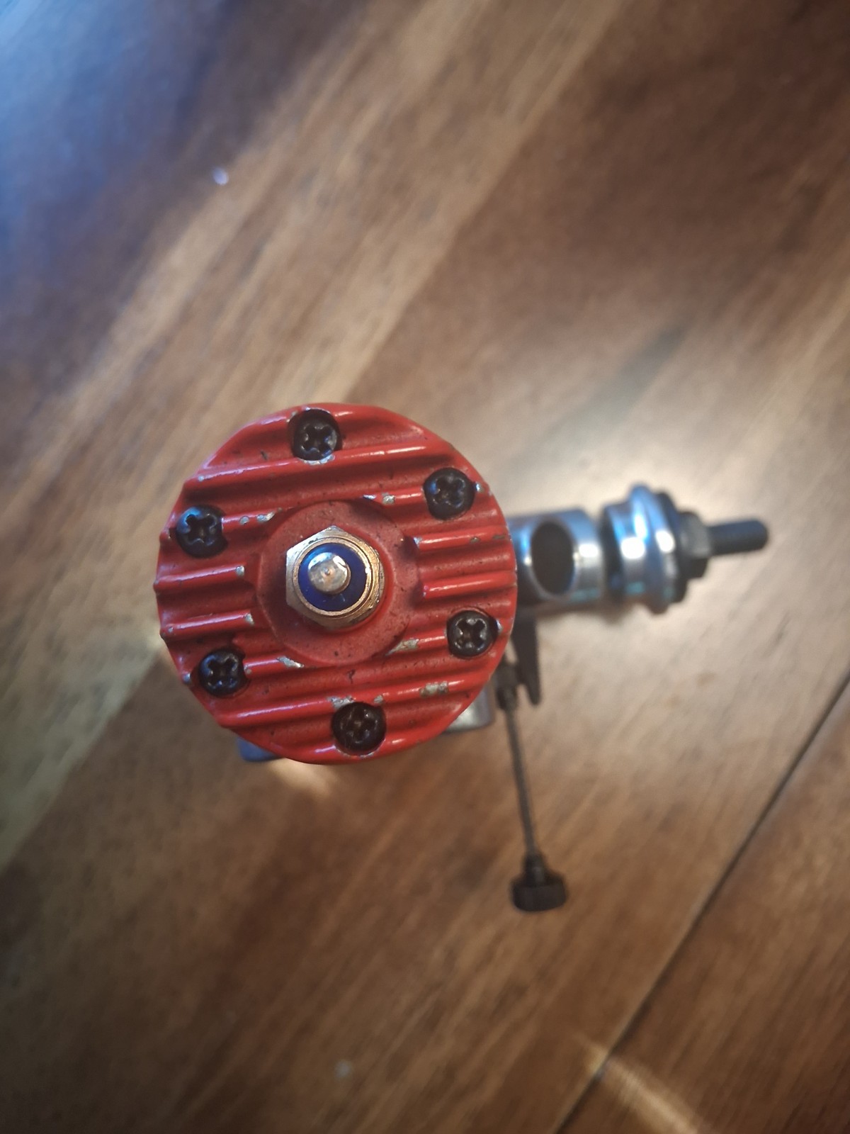 Mccoy 35 red head model plane glow engine near pristine