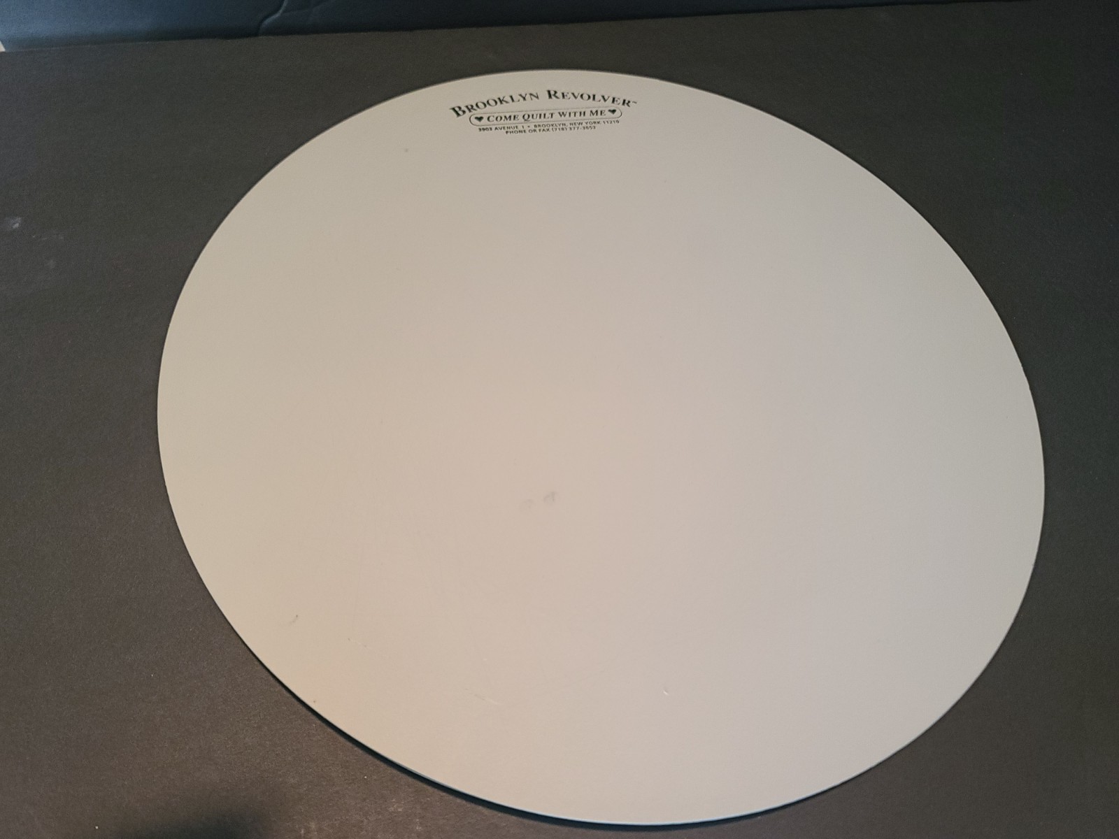Brooklyn Revolver Come Quilt With Me Circular Cutting Mat 14 inch