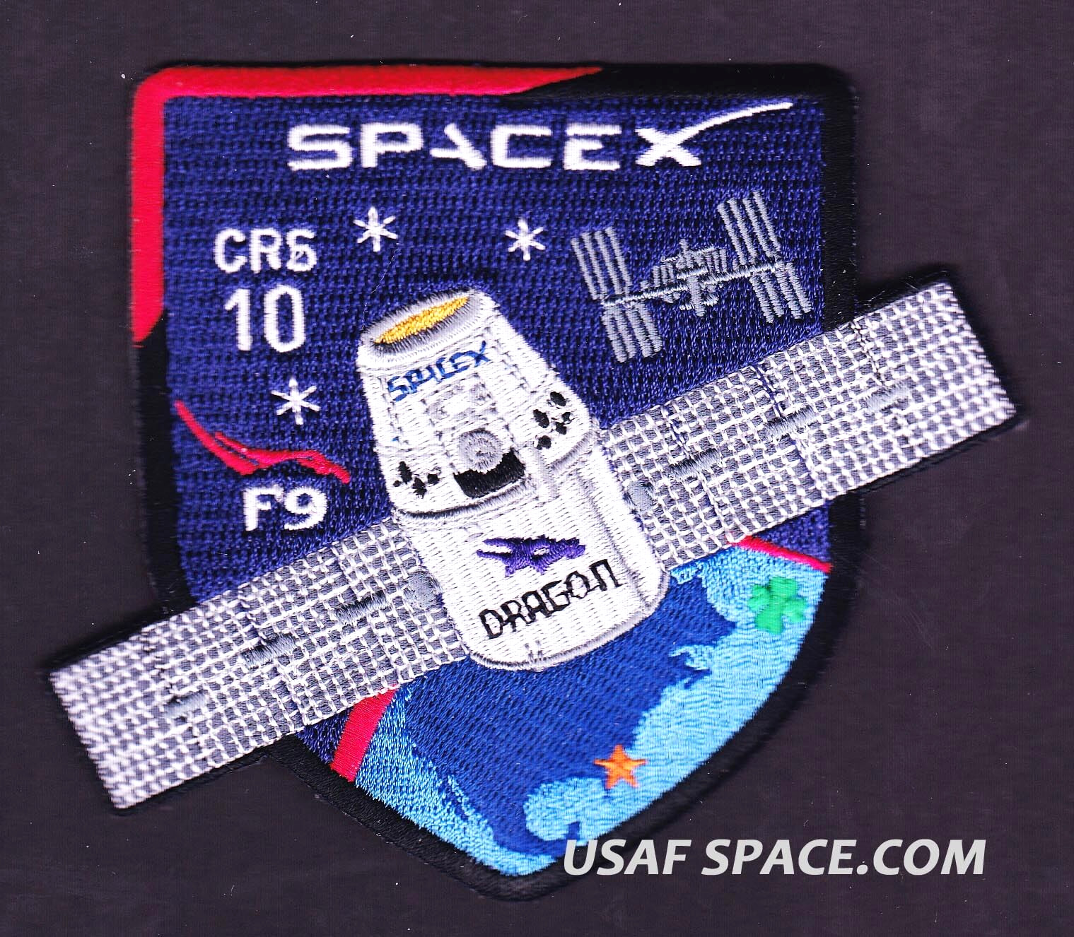 Authentic CRS-10 - SPACEX FALCON-9 DRAGON F-9 ISS NASA RESUPPLY Mission PATCH