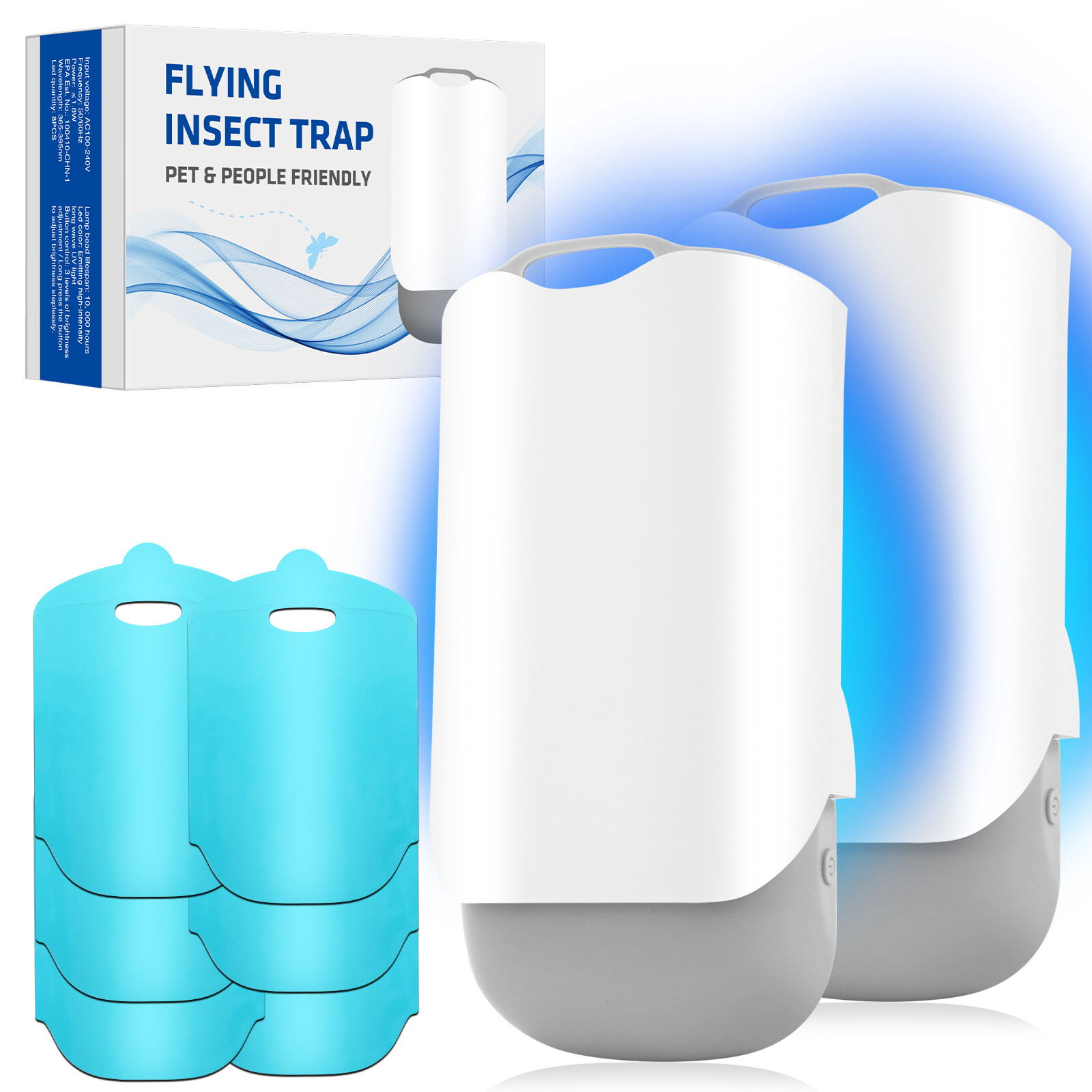 Flying Insect Trap with Refills Moths Mosquito Killer Bug Zapper Light Indoors