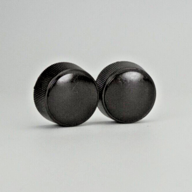 Midcentury Tube Radio Knobs Plastic 2pc 1940s-50s 1/4" Splined Shaft Used