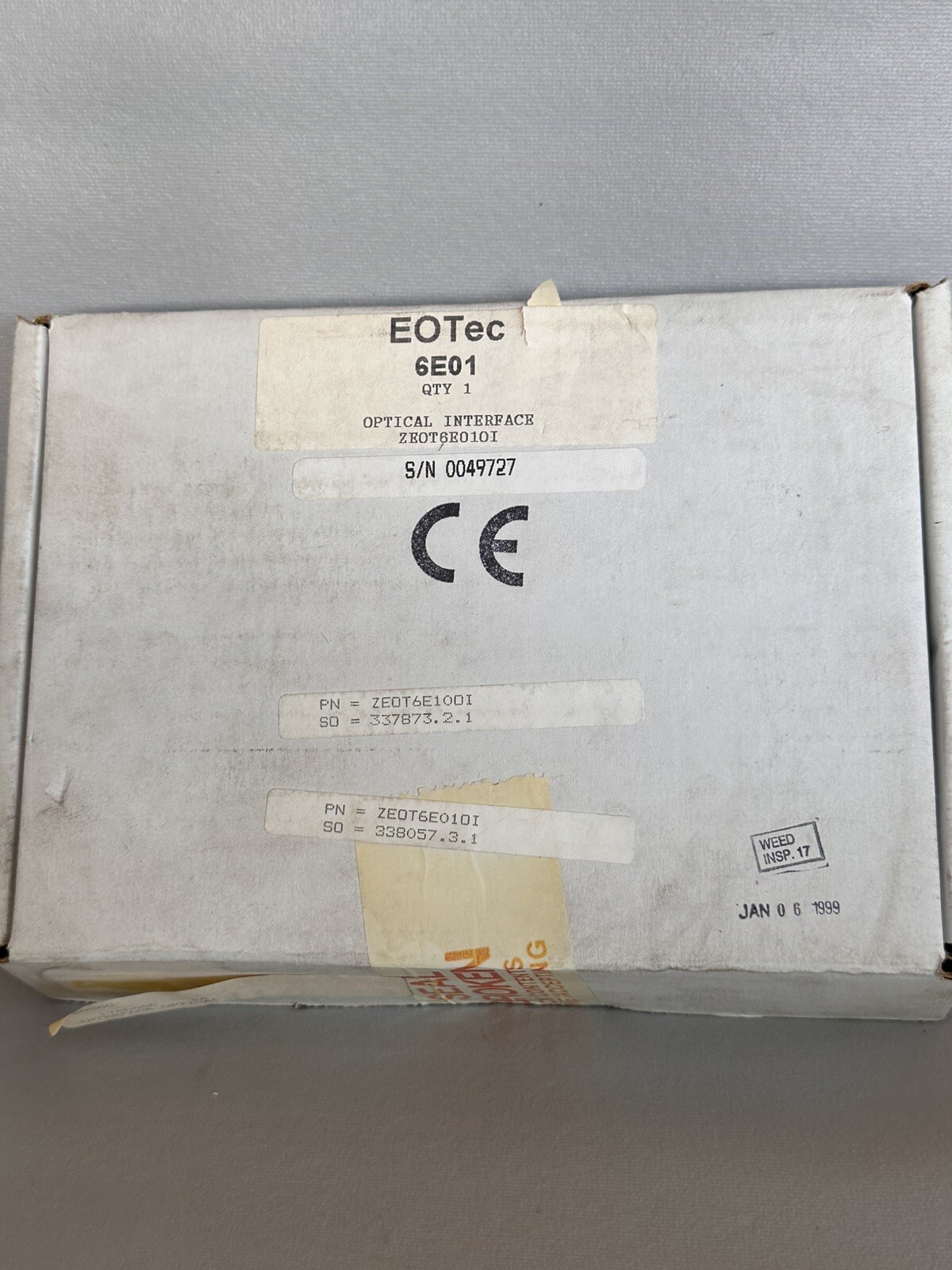Weed Fiber-optics 6E01 7880-6538-498 Electrical Interface Module
