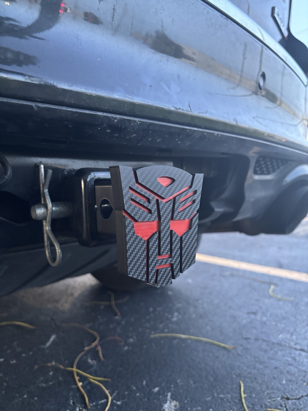 Transformers hitch cover Carbon Truck Decorative Accessory, Autobots Hitch Cover