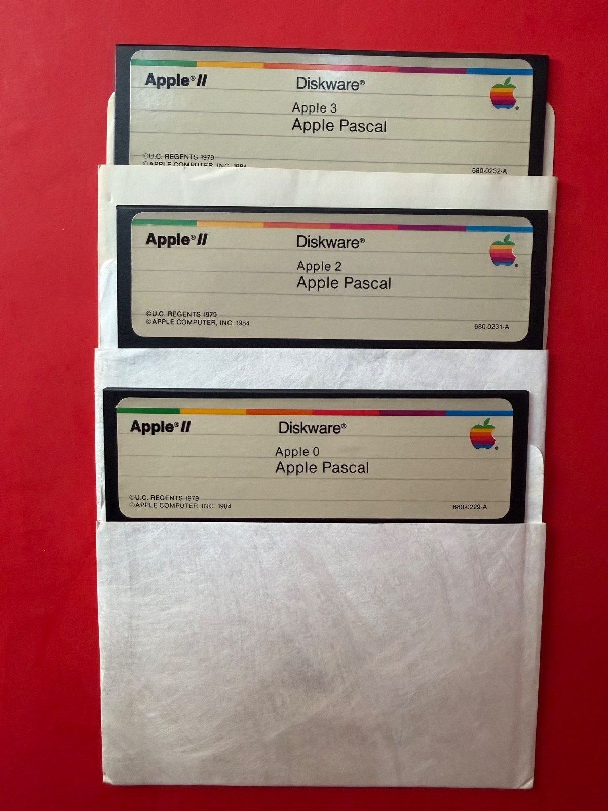 Apple II Pascal Diskware 3 Disk Set / For Apple II Home Computers