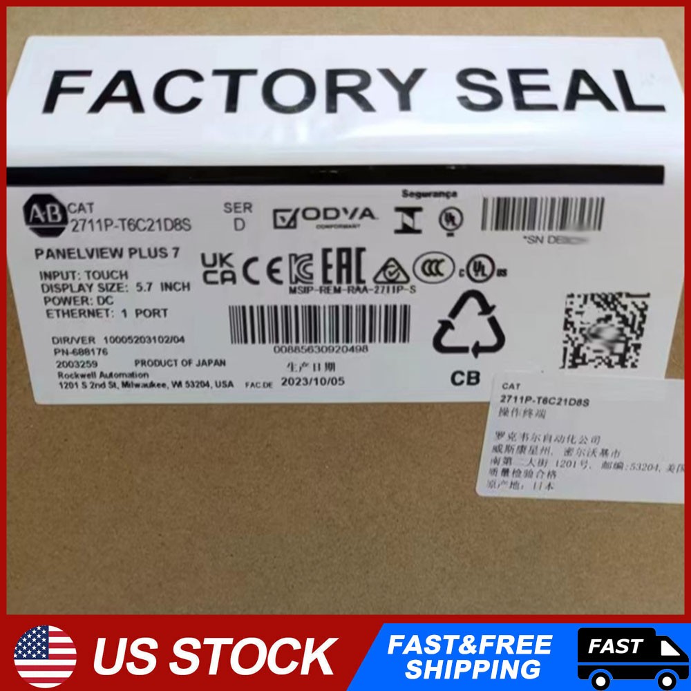 New AB 2711P-T6C21D8S AB HMI PanelView Plus 7 Graphic Terminal US