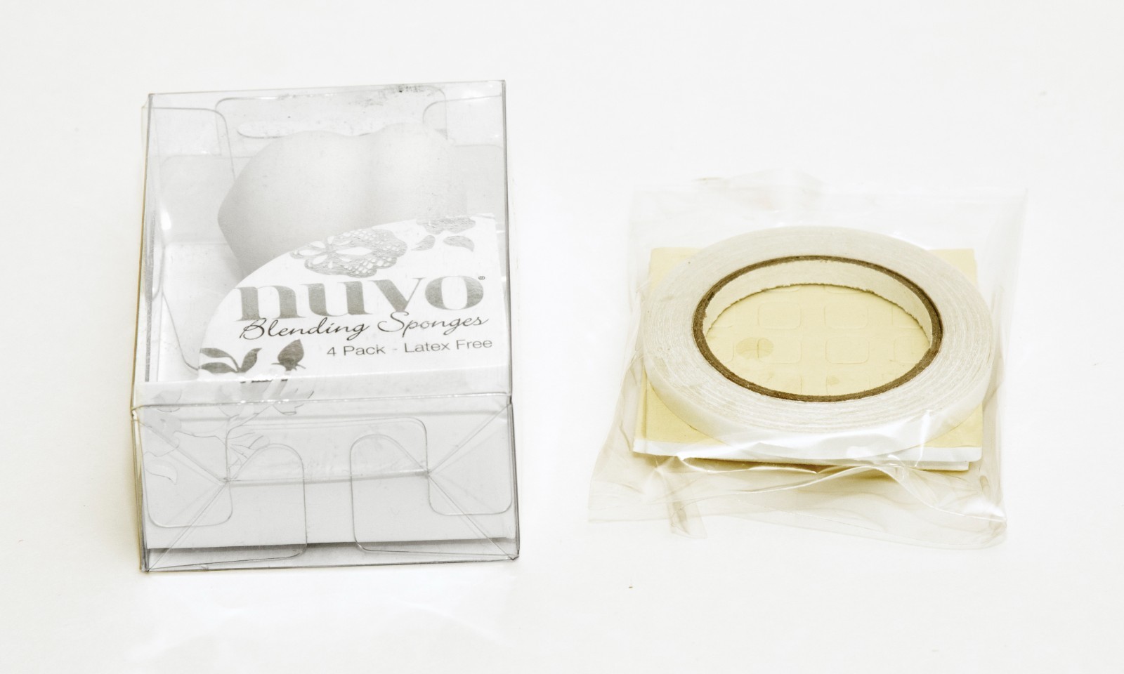 Set of 4 Nuvo Blending Sponges + Craft Double-sided Tape and Foam Squares