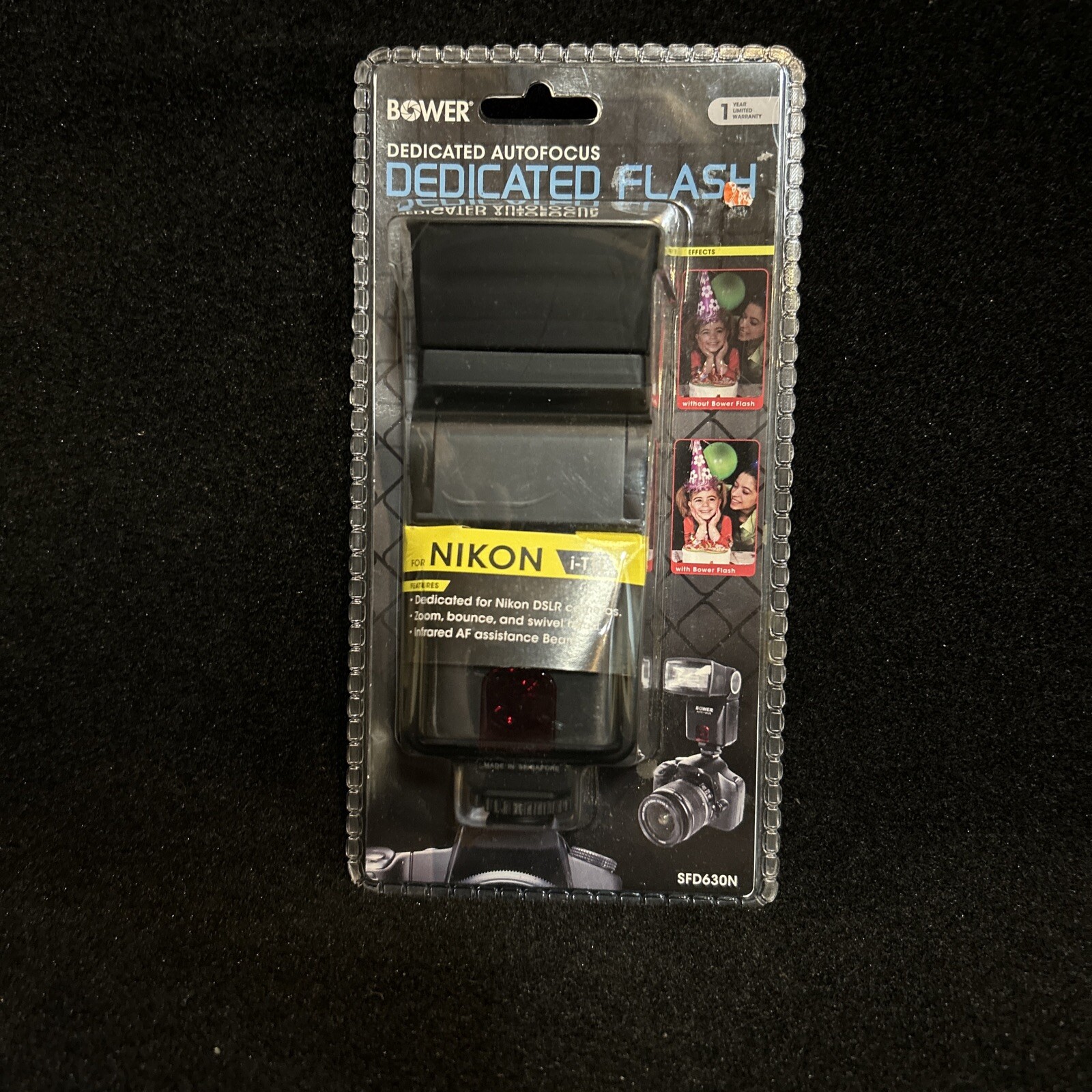 BOWER DEDICATED AUTOFOCUS NIKON i-TTL DSLR DIGITAL SHOE MOUNT FLASH SFD630N B5