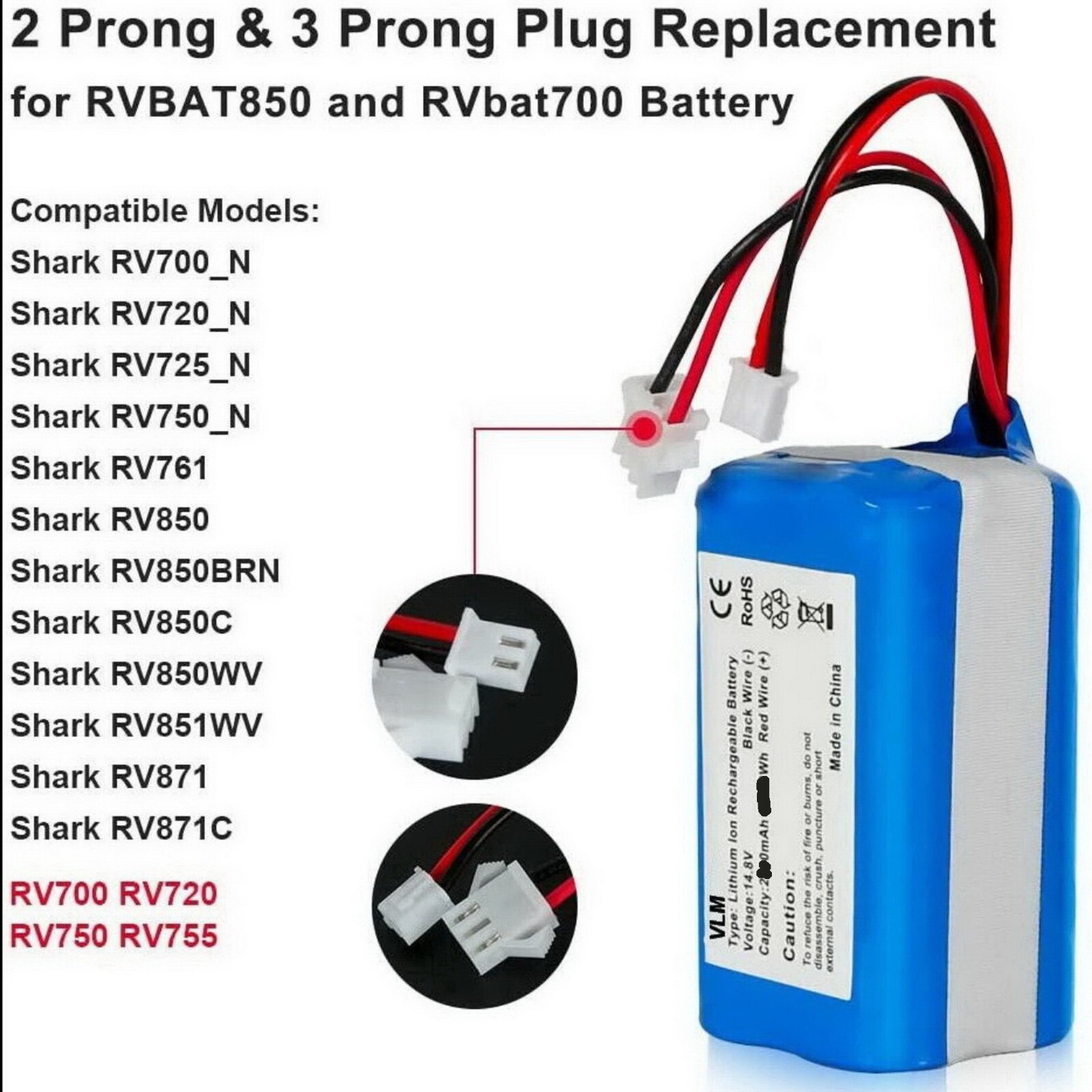 Shark IQ Intelligent Robot RV1001AE Replacement Battery Pack
