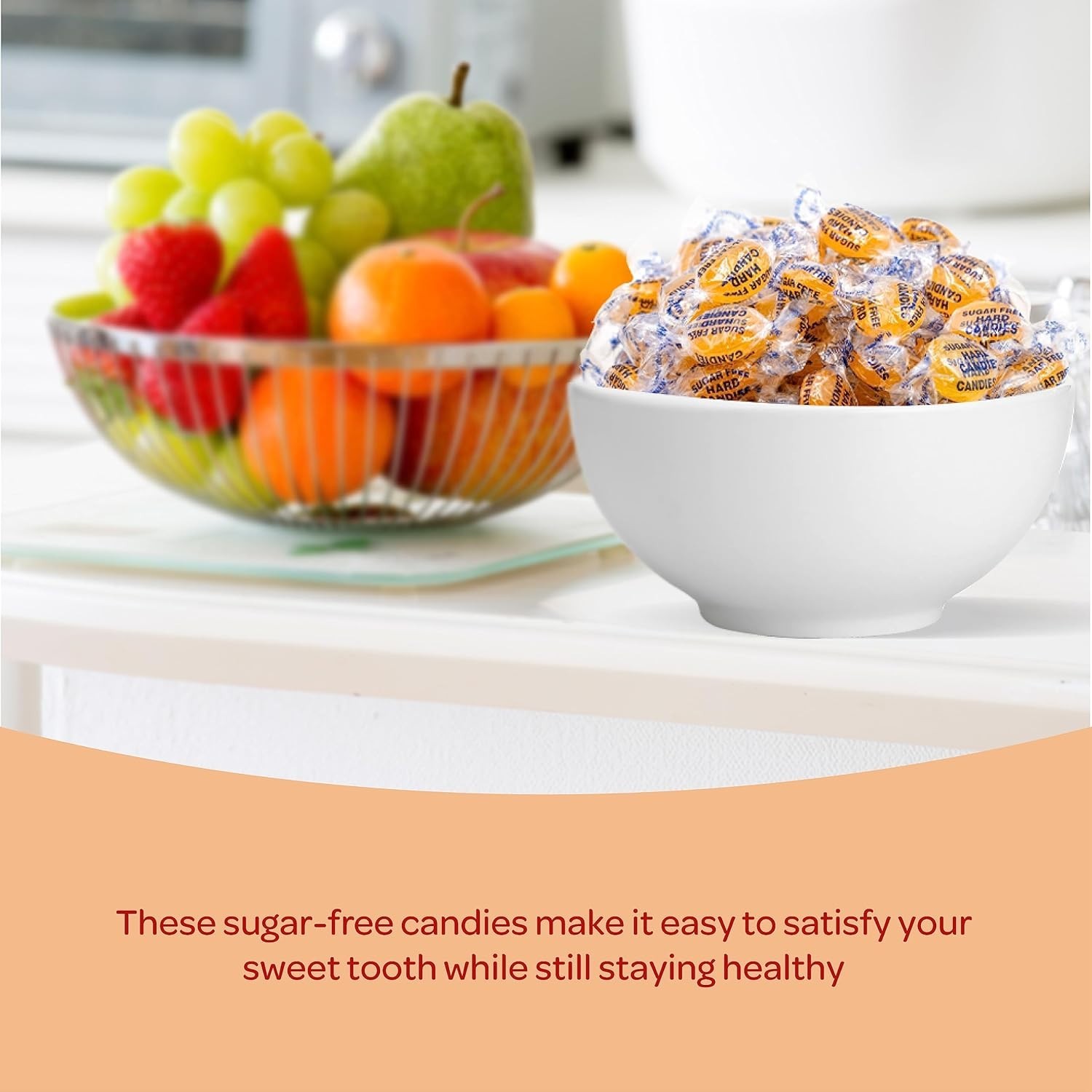 Sugar Free Butterscotch Hard Candy Bulk 1 LB - Individually Wrapped | Free Ship!