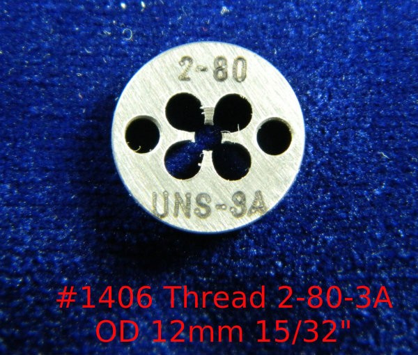 Die 2-80 UNS-3A HSS #27406
