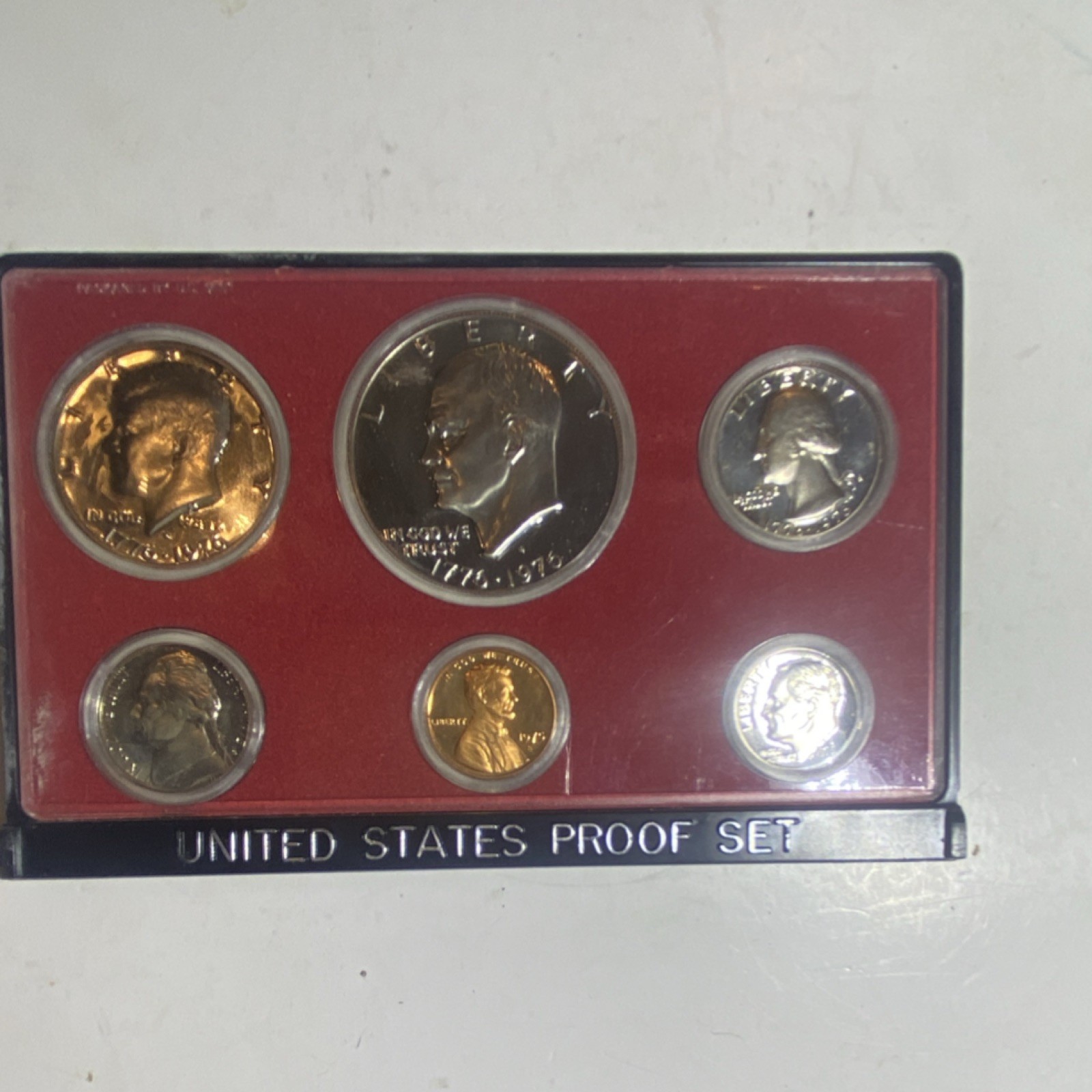 1976/1975 U.S. Proof Set Uncirculated Original Boxed Display Case (6 Coins)