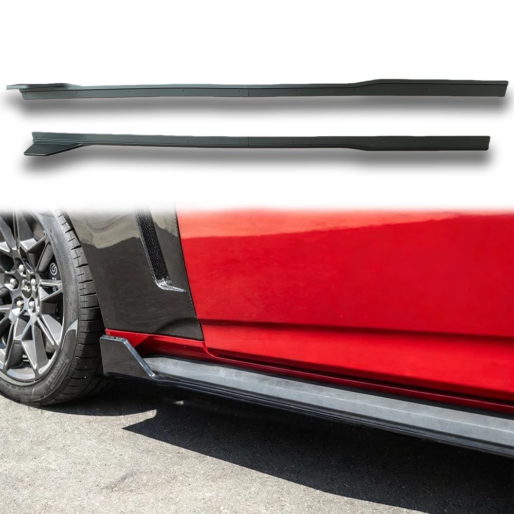 Side Skirt for Mustang 2024 2025 S650 GT500 Style Matte Black 4PCS