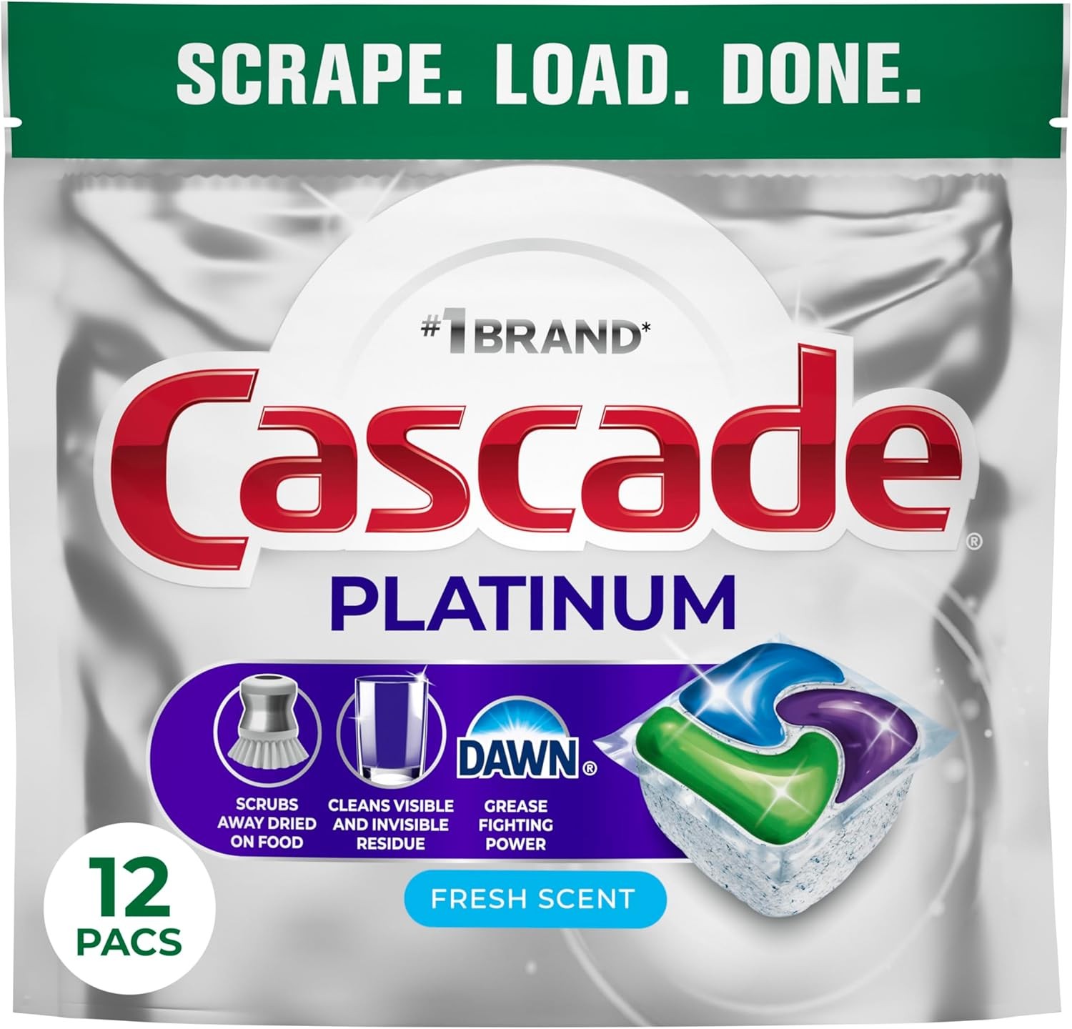 Cascade Platinum Dishwasher Pods, Dishwasher Detergent, Dish Detergent Soap,