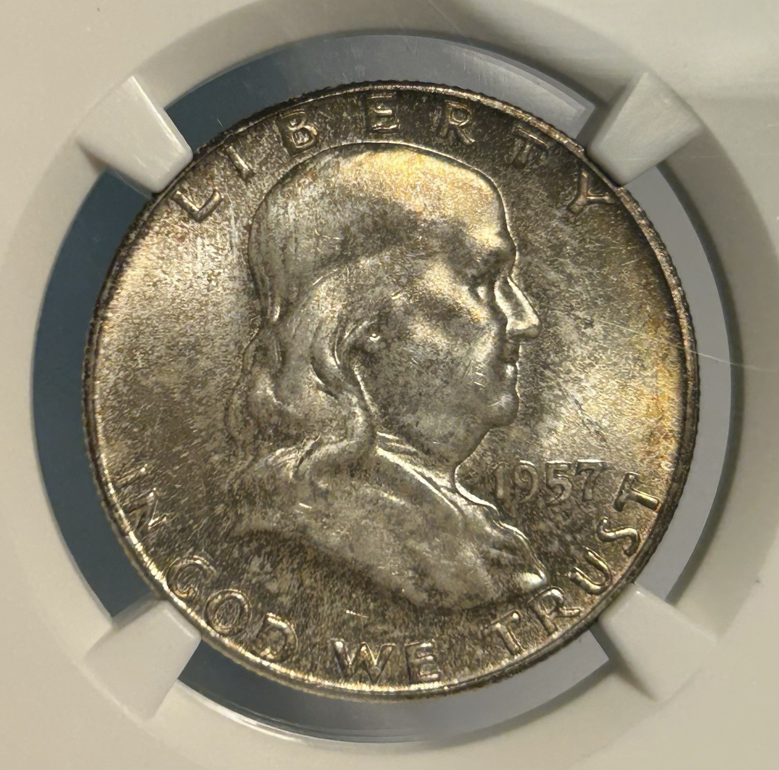 1957 Franklin Half Dollar 50c - NGC MS65 FBL Full Bell Lines