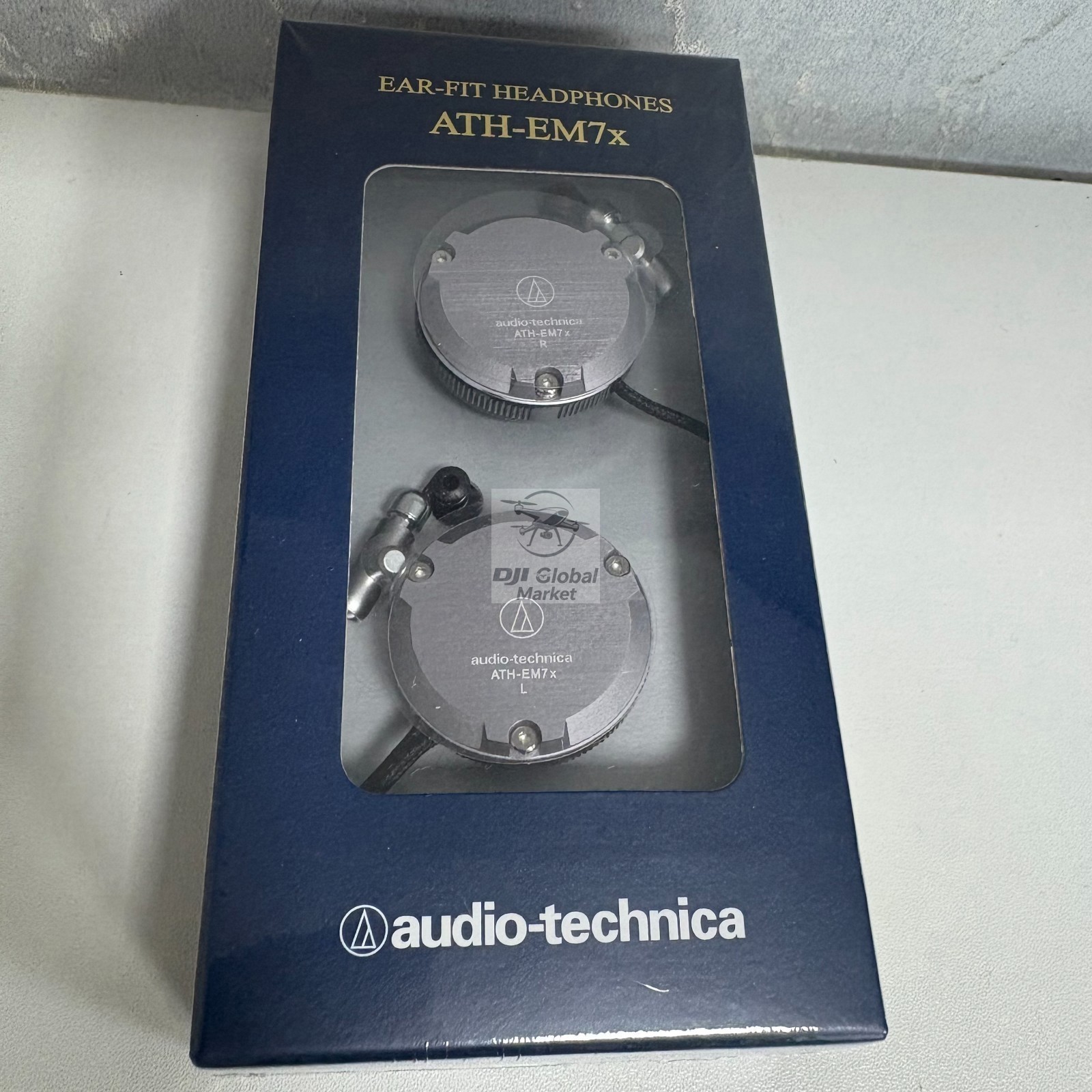 Audio-Technica Ear-Fit Headphones ATH-EM7X Adjustable Aluminum Retro Earphone